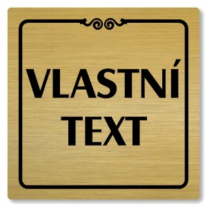 Váš text, 118x118mm, zlatá, Texas
